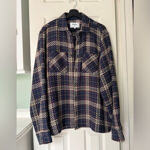 Wax London - Blue multi Over Shirt